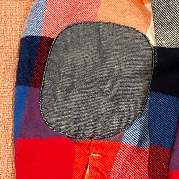 Multicolor Plaid Button Down Shirt with Hood - Picture 3 of 11